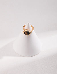 Thumbnail for Wide Tiger Eye Stone Ring