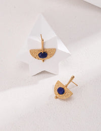 Thumbnail for Scalloped Lapis Lazuli Earrings