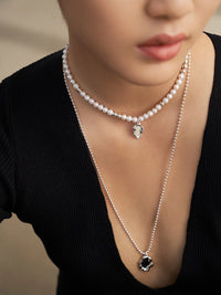 Thumbnail for Pearl Necklace with Delicate Pendant