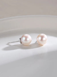 Thumbnail for Classic round Natural Pearl Stud Earrings