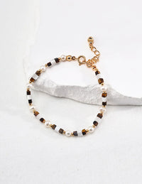 Thumbnail for Mother of Shell Tiger Eye Stone Bracelet