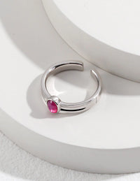 Thumbnail for Pink Oval Shaped Zircon Ring