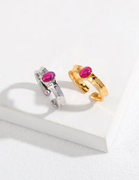 Thumbnail for Pink Oval Shaped Zircon Ring