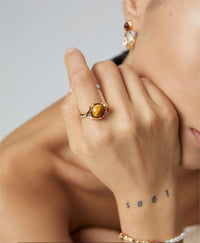 Thumbnail for Wide Tiger Eye Stone Ring