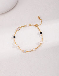 Thumbnail for Black Onyx Cubic Zirconia Pearl Bracelet