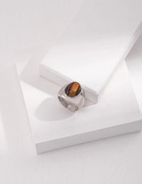 Thumbnail for Natural Tiger'S Eye Stone Ring