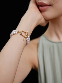 Thumbnail for Vintage Style Double Layered T-Bar Bracelet