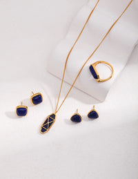 Thumbnail for Square Natural Lapis Lazuli Earrings