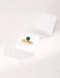 Thumbnail for Natural Lapis Lazuli / Malachite Ring