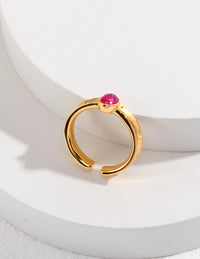 Thumbnail for Pink Oval Shaped Zircon Ring